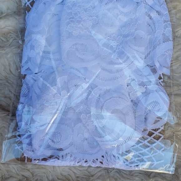 Angel white Fishnet Knee Highs - Picture 6 of 6